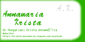 annamaria krista business card